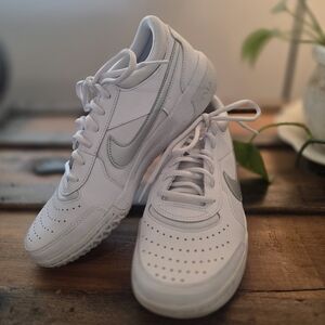 White and Gray Nike Sneakers